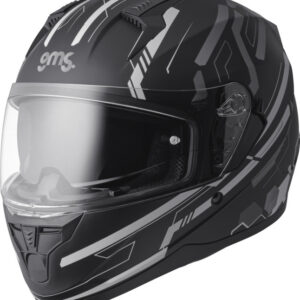 Full face helmet GMS HEXAGO graphic grey M