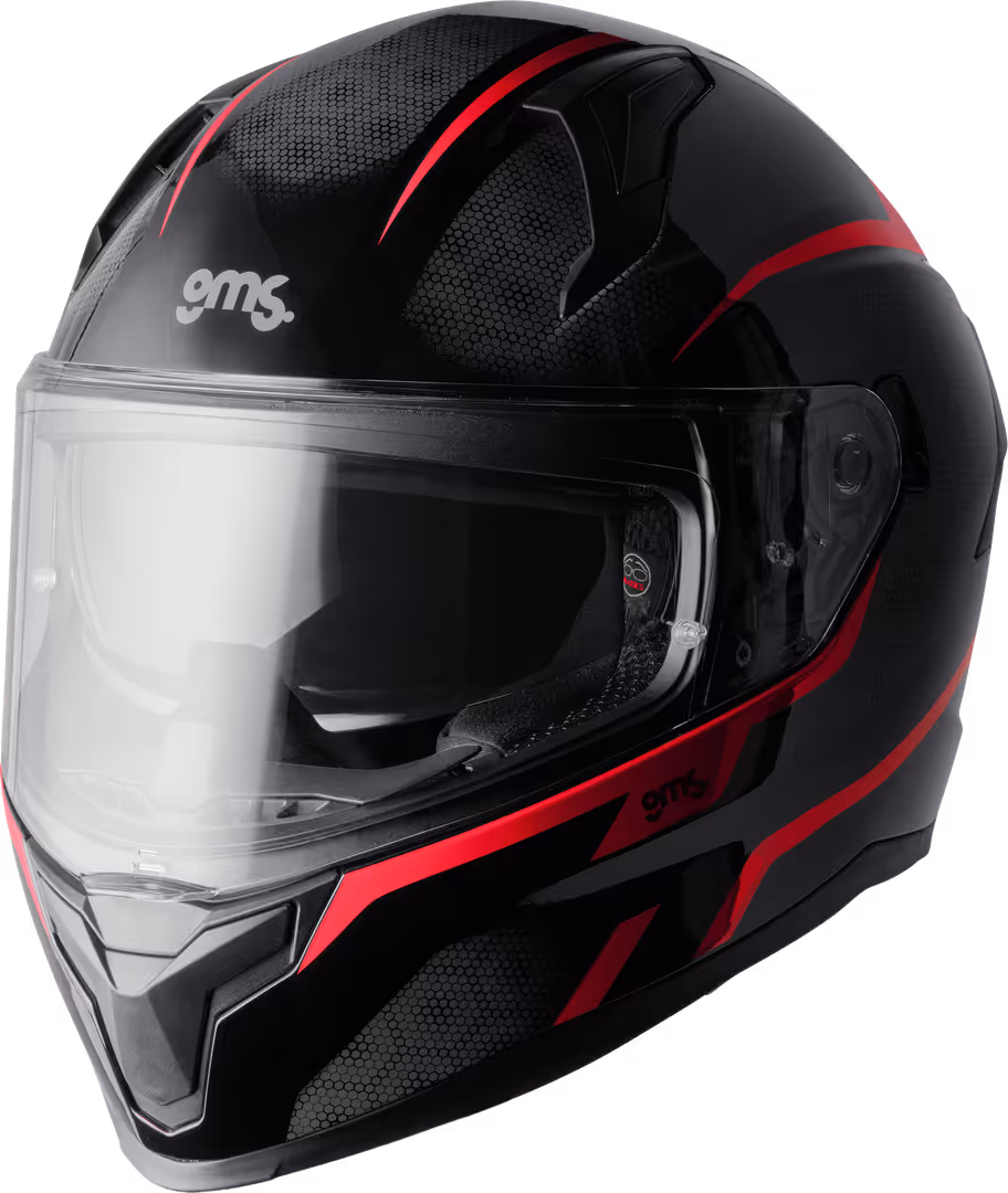 Full face helmet GMS VELOX MOTUS black-red-grey 2XL