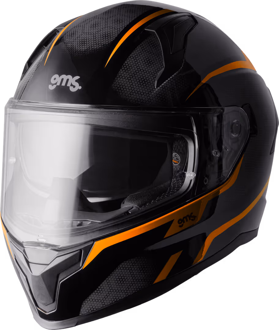Full face helmet GMS VELOX MOTUS black-orange-grey 2XL