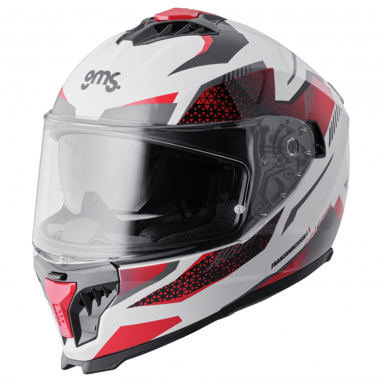 Full face helmet GMS GELERO white-red-grey XS