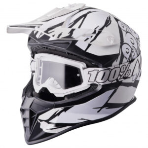 Cross helmet GMS FORTIS matt black-white 2XL