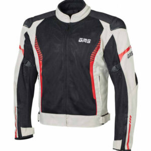 Moto jakna GMS SAMU mrežasto bež-crvena-crna 4XL