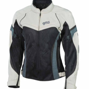 Moto jakna GMS TARA mrežasto bež-crna D5XL