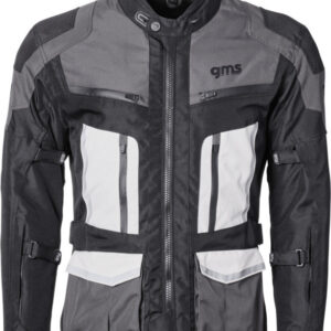 Moto jakna GMS TIGRIS WP crna-siva-bijela L