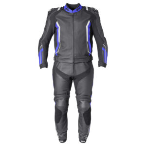 2pcs kožno moto odijelo GMS GR-1 crna-plava-bijela 52H