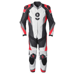 jednodijelno kožno moto odijelo GMS GRC-1 crna-bijela-crvena 48H