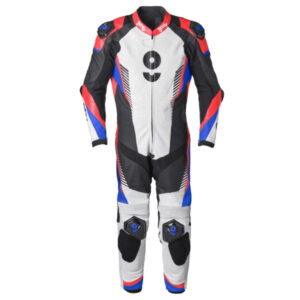 jednodijelno kožno moto odijelo GMS GRC-1 crna-plava-crvena 56H