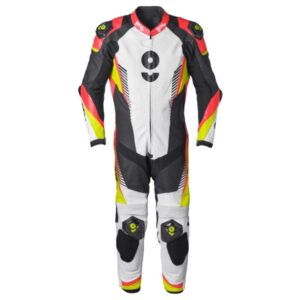 jednodijelno kožno moto odijelo GMS GRC-1 crna-žuta-crvena 48H