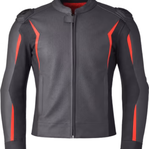 kožna moto jakna GMS GR-2 crna-crvena 46H