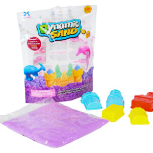 Purple kinetic sand with 5 castle-shaped moulds