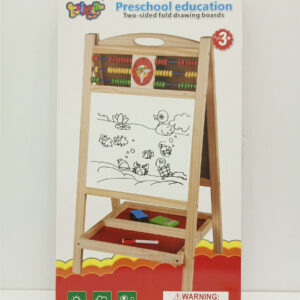 Wooden double-sided board with abacus