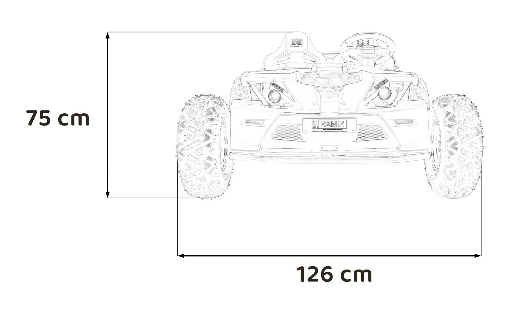 GENERAL 63 Dječji automobil zelena