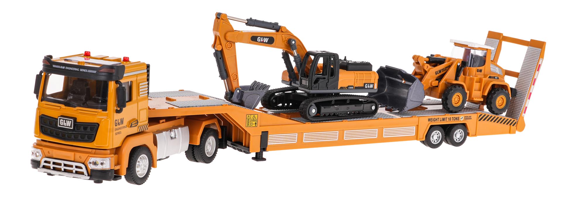 Construction Vehicle Set with Tow Truck
