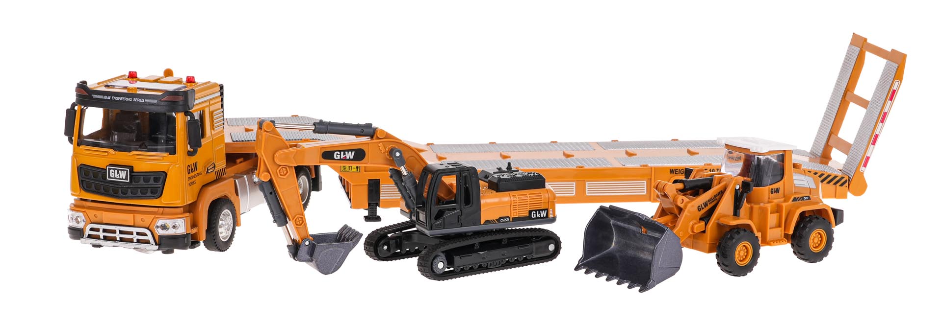 Construction Vehicle Set with Tow Truck