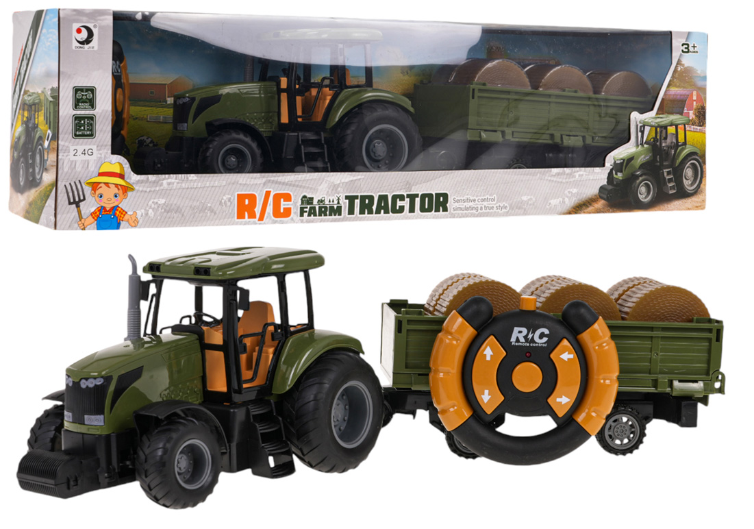 Zelena R/C traktor i prikolica
