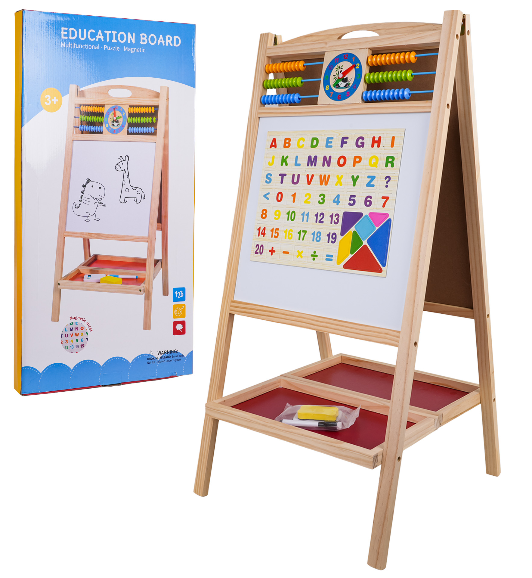 Wooden Board with Abacus + Accessories