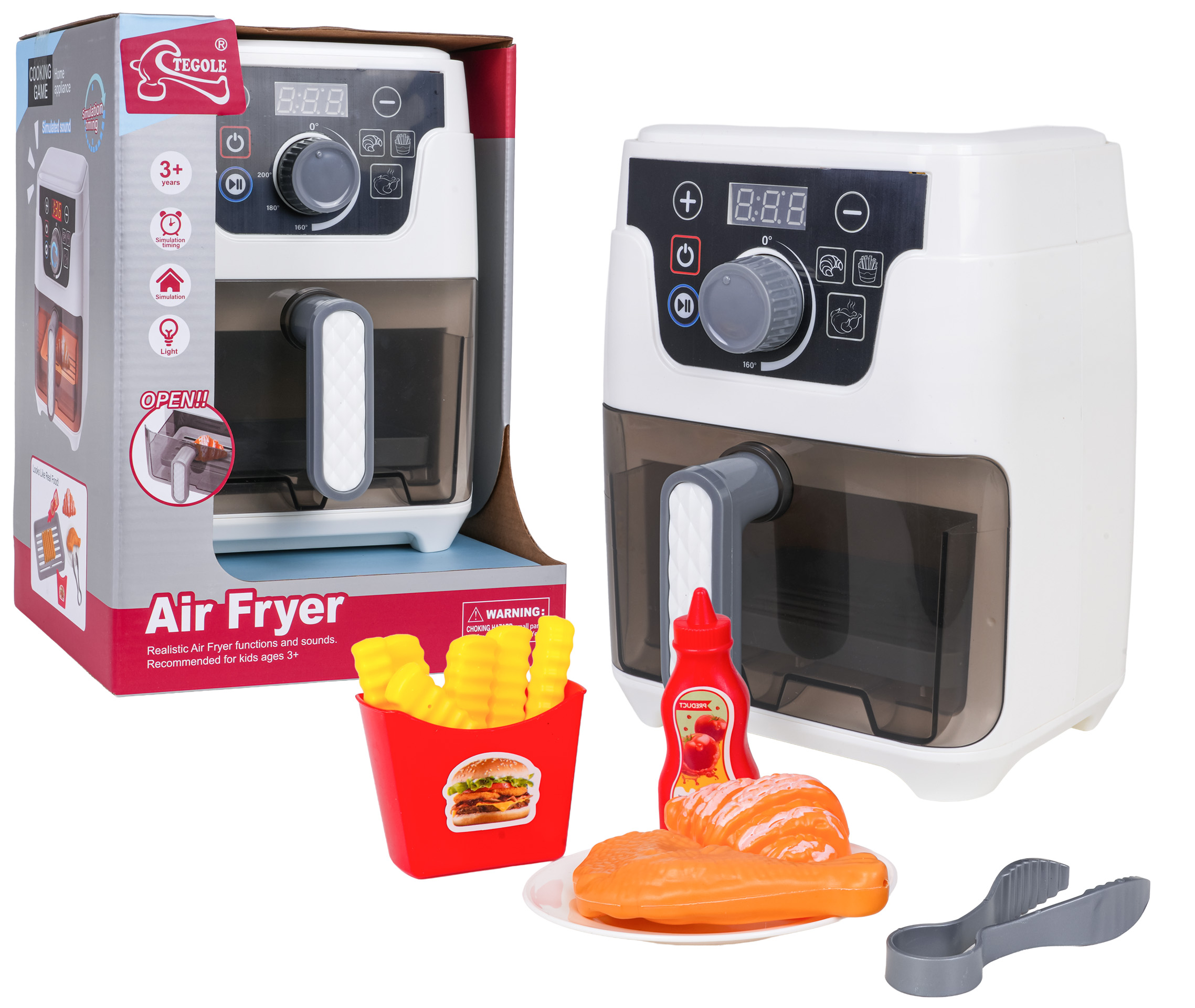 Air Fryer s svjetla i zvukovi + pribor