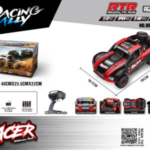 RC terenski automobil RACE 18 1:12, crne i crvene boje