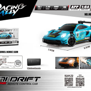 RC automobil za drift MINI 1:64 SmokeRacer plavi