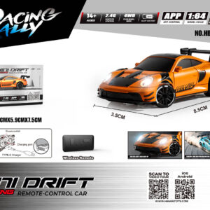 RC automobil za MINI Drift 1:64 SmokeRacer narančasti