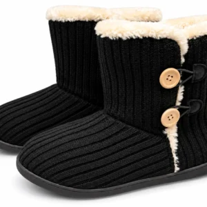 POLAR visoke kućne papuče – crne